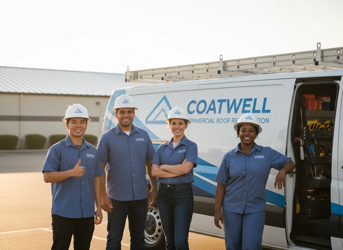 Commercial roof coating company in Clive, IA